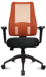 Topstar Irodai forgószék Lady Sitness De Luxe - Narancssárga háló / Szőnyeg görgő / Fekete