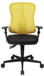 Topstar Irodai forgószék Head Point SY - BC09 fekete-sárga / Állítható magasságú karfa / Parketta görgő