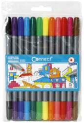 Connect Rostirón, filctoll készlet, Connect DUO kétvégű 12 klf. Szín (C-611473) - bestoffice