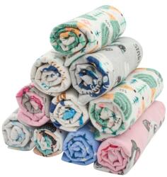 New Baby New Baby Standard flanel pelenka mintával, 70 x 80 cm, 10 db-os szett