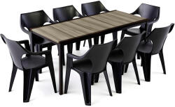 Keter Carter Large 8+1 kerti bútor garnitúra szett kőris-grafit 260574_207063_8