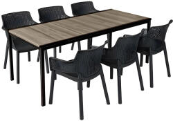 Keter Romen Large 6+1 kerti bútor garnitúra szett kőris-grafit 260574_247234_6