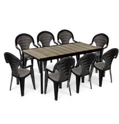 Keter Lagos Large 8+1 kerti bútor garnitúra szett kőris-grafit 260574_218091_8