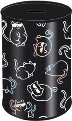 Starpak Cicás persely és ceruzatartó, kerek, fekete (STK-536634)