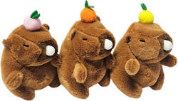  Kapibara plüss kulcstartó, rágógumis, gyümölcssel, kb. 12 cm, többféle (KDS-101026) - officetrade