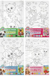  Festés számok szerint gyerekeknek, 20x30cm, 4 féle változat (medve, unikornis, kutya-cica, hercegnő) (RMS-150134) - officetrade