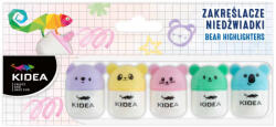 DERFORM Maci formájú szövegkiemelő 5 db/csomag, Kidea (DFM-ZNI5KKA) - officetrade