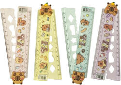  Kapibara vonalzó 2x15cm, szétnyitható, műanyag, többféle változat (KDS-007381) - officetrade