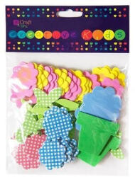 DP CRAFT Dekorgumi, öntapadós, virágok, 60 db-os (DPC-KSPI-023) - officetrade