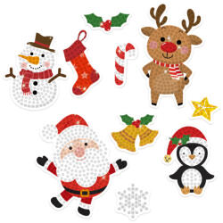 dpCraft Gyémántfestés szett, karácsonyi formák, 10 db/csomag (DPC-KSZK-023)