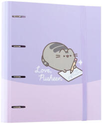 PUSHEEN cicás gyűrűskönyv A/4, 4 gyűrűs, Moments, lila (ERK-CAT0144) - officetrade