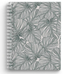 KARTON P+P Spirál füzet A/5, vonalas, Soft Monstera, leveles (KPP-8-843) - officetrade
