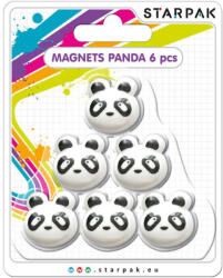 STARPAK Pandás mágnes szett, 6 db-os (STK-398962) - officetrade