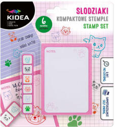 DERFORM Nyomda szett, 6 db-os, jegyzettömbbel, Kidea, Animals (DFM-KSSAS6KKA) - officetrade