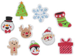 GRAFIX Dekorgumi, öntapadós karácsonyi figurák, 3-4 cm-es, kb. 50 db-os (RMS-800008) - officetrade