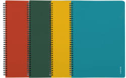 KARTON P+P Spirál füzet A/4, vonalas, 60 lapos, műanyag borítóval, VERDE, többféle szín (KPP-8-868) - officetrade