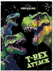 DERFORM Dinoszaurusz gumis mappa A/4, DN20 (DFM-TGA4DN20) - officetrade