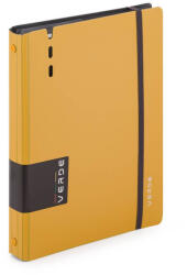 KARTON P+P Gyűrűskönyv A/5, 4 gyűrűs, lefűzhető lapokkal , 90 lap (vonalas, pontozott és üres), VERDE, mustársárga (KPP-2-708) - officetrade