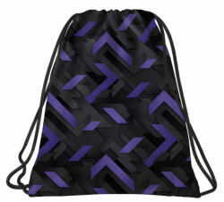 DERFORM Lányos tornazsák, 41x35cm, BackUp, 2025, A47, fekete-lila (DFM-WOB7A47) - officetrade