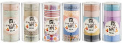 GRAFIX Öntapadós papírszalag, washi-tape, 6 x 2, 5m, 6 db/csomag, 6 féle változat (RMS-CR3001) - officetrade