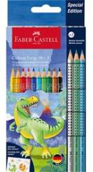 Faber-Castell Grip Dinoszaurusz 10+3 db háromszögletű színes ceruza készlet (FABER-CASTELL_FC201545) (FABER-CASTELL_FC201545)