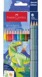 Faber-Castell Dinoszaurusz 10+3 db hatszögletű színes ceruza készlet (FABER-CASTELL_FC111213) (FABER-CASTELL_FC111213)