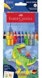 Faber-Castell Grip Jumbo Dinoszaurusz 8+2 db háromszögletű színes ceruza készlet (FABER-CASTELL_FC110922) (FABER-CASTELL_FC110922)