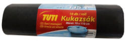 TUTI Szemeteszsák, 135 l, 10 db, 70x110 cm, 17 , , fekete (KHT196) (KHT196)