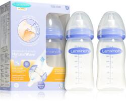 Lansinoh NaturalWave biberon pentru sugari Medium 2x240 ml