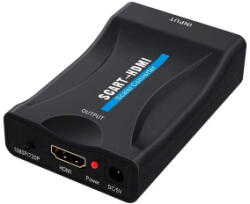 PremiumCord Konverter, Scart - HDMI, 1080p, 230V tápellátással, F/F, Fekete (KHSCART02) (KHSCART02)