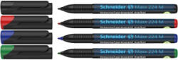 Schneider Alkoholos marker készlet, OHP, 1 mm, 'Maxx 224 M', 4 különböző szín (TSC224V4) (TSC224V4)