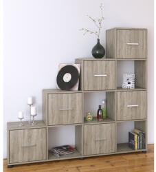 IRIM Hristo Könyvesszekrény, 158.5x29x145.5 cm, Sonoma Dark