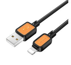 hoco. X108 adatkábel (USB - lightning, 2, 4A, gyorstöltő, 100cm) FEKETE Apple IPAD / iPod touch 5 / iPhone 5S (X108 BLACK) (X108 BLACK)
