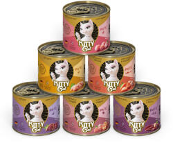  Kitty Cat 6x200g Kitty Cat Adult Pate vegyesen 6 fajtával nedves macskatáp