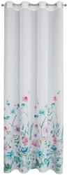 Eurofirany Lilian tavaszi virág mintás dekor függöny Fehér/kék 140x250 cm (HS417855)