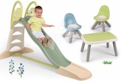 Smoby Set tobogan cu dublu val și măsuță de picnic Toboggan XL Life Smoby lungimea suprafeței de alunecare de 230 cu apă și cu două scăunele KidChair (SM820304-2)