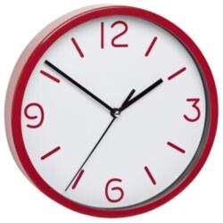 Mercaton Mercaton® dekoratív óra, műanyag üvegborítással, átmérő 20, 5 cm, nagy számok, csendes kvarc, falra szerelhető, fehér pirossal (MCABI-60.3033.05)