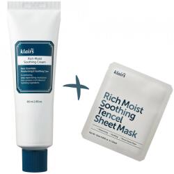 Dear, Klairs Kedves Klairs Rich Moist Soothing Crema de fata 80 ml + masca de fata kedves Klairs Rich Moist Soothing cadou (DRK356)