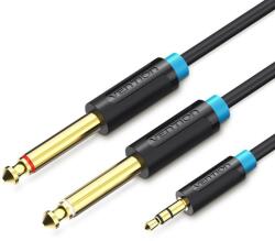 Vention 3.5mm Male to 2x 6.3mm Male Audio Cable 3m Black (BACBI)