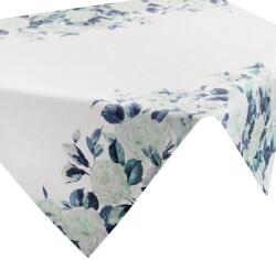 Eurofirany Tavaszi hangulatú asztalterítő fehér rózsákkal Fehér/kék 85x85 cm (HS416219)