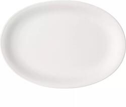 BAUSCHER Smart Ovális sekély tányér megemelt peremmel, magasság: 40 mm, hossz: 372 mm, fehér