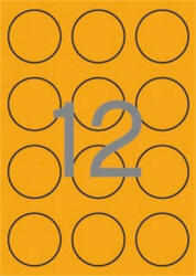 APLI Etikett, 60 mm kör, színes, APLI, neon narancs, 240 etikett/csomag (LCA2867) (02867)