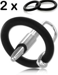  Pénisz katéter 2db. szilikon gyűrűvel - szexshop
