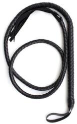  Fekete fonott ostor-180cm - sex-shop