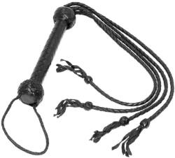  Fonott 4ágú bőrkorbács - szexshop