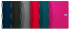 OXFORD Caiet organizator Oxford Office Essentials, A5 90 file, spira dubla, coperta plastifiata flexibila, PEFC, Ecolabel, margine dubla si antet, dictando, diverse culori 100103741