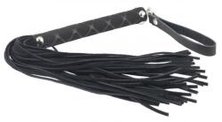 Rimba bőr korbács-40cm. fekete - szexshop