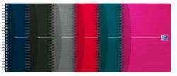 OXFORD Caiet organizator Oxford Office Essentials, A5 90 file, spira dubla, coperta plastifiata flexibila, PEFC, Ecolabel, margine dubla si antet, patratele, diverse culori 100102938