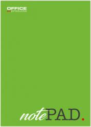 Office Products Blocnotes A5, 50 file - 60gsm, lipit pe latura mica, coperta verde, Office Products - matematica (OF-16045023-99) - vexio