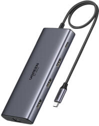 UGREEN CM639 USB-C hub, 2x HDMI, 3x USB, USB-C, SD/TF, RJ45, PD 100W, 8K